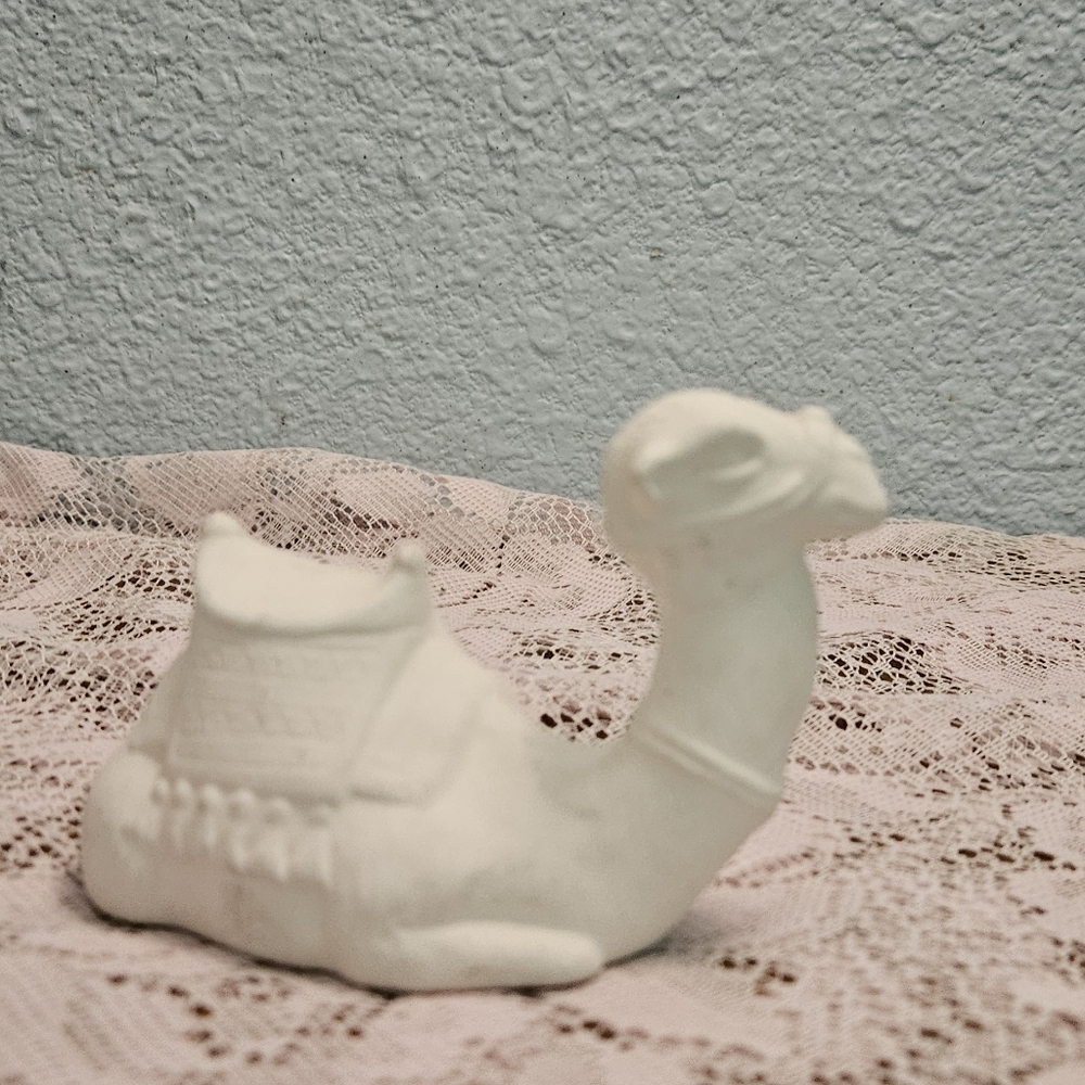 Resting Camel Nativity Figure Unpainted Ceramic Craft Supply - Picture 10 of 10